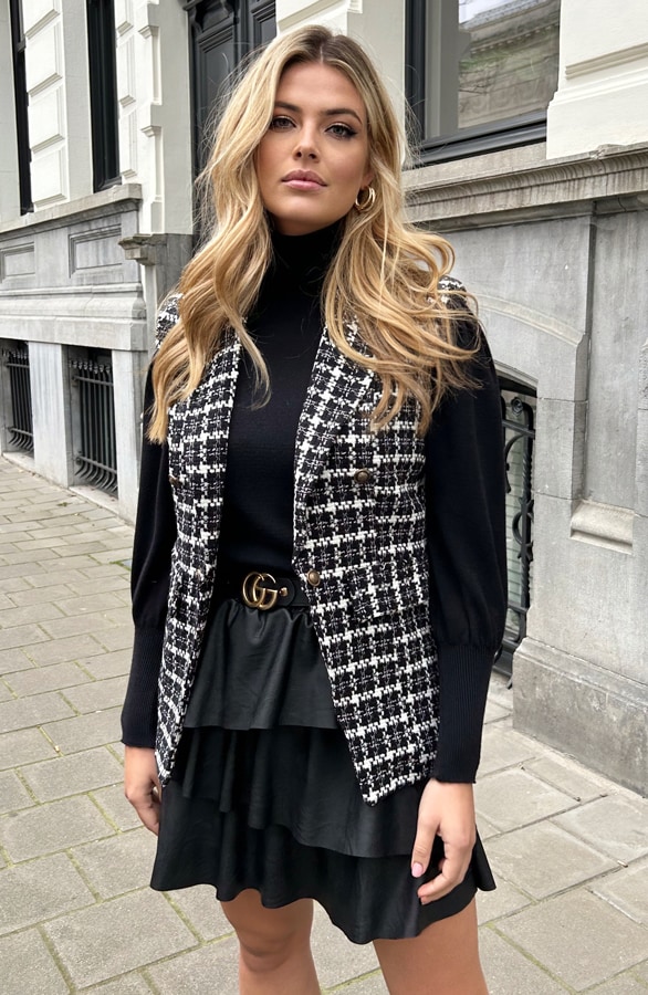 Tweed Luxury Gilet Black – shoparchief