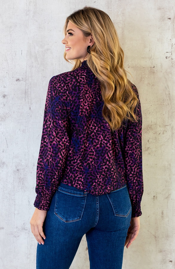 Col Blouse Leopard Dust Roze – shoparchief, foto 4