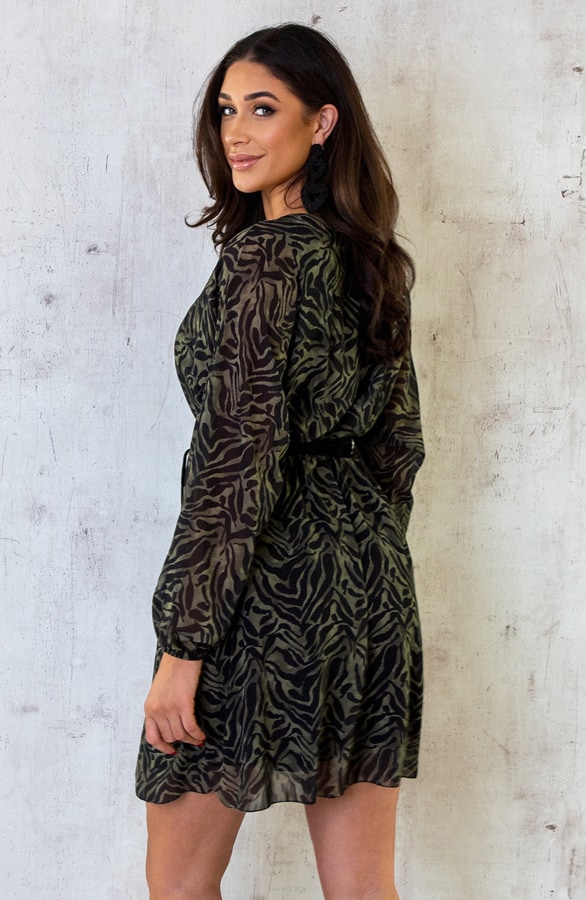 Casual Print Jurk Army – shoparchief, foto 4