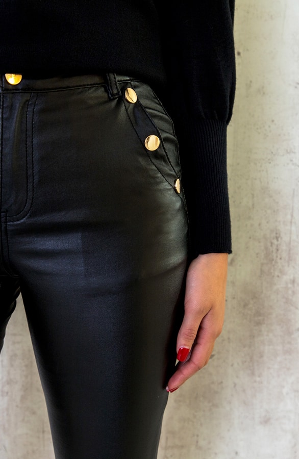 Coating Jeans Knopen Zwart – shoparchief, foto 12