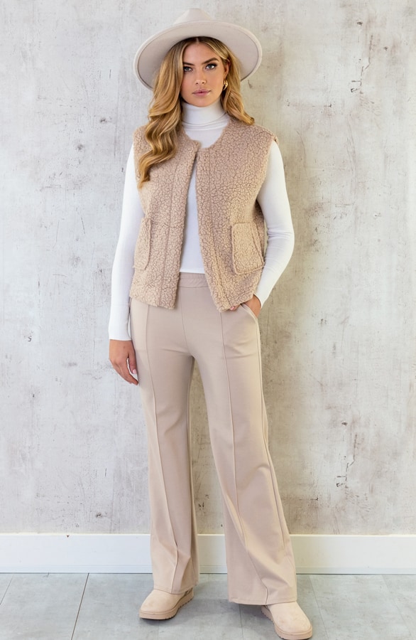 Comfy Pantalon Detailed Beige – shoparchief, foto 4