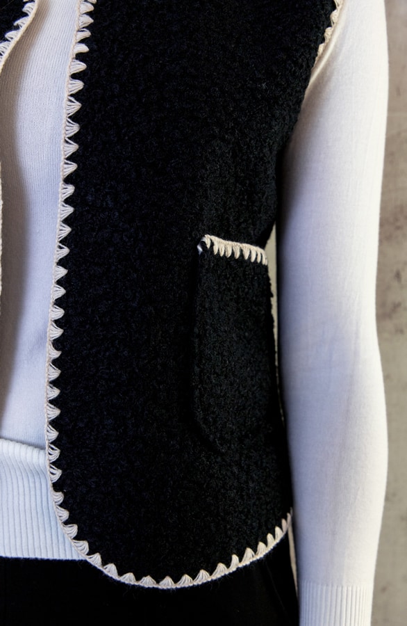 Detailed Gilet Zwart – shoparchief, foto 6
