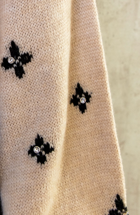 Diamond Flower Sweater Beige – shoparchief, foto 6
