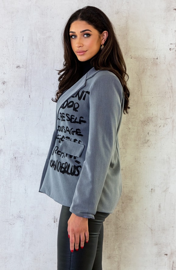 Graffiti Blazer Grijs – shoparchief, foto 2