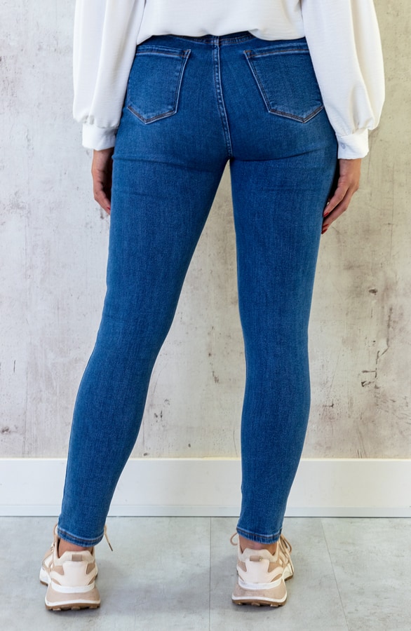 High Waisted Push Up Jeans Blue – shoparchief, foto 4