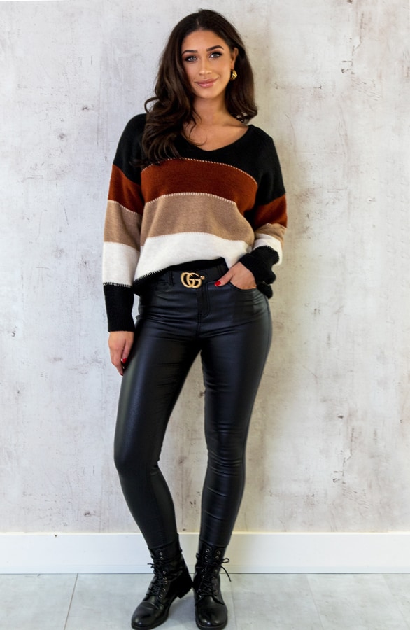 Luxury Banen Trui Camel – shoparchief, foto 4