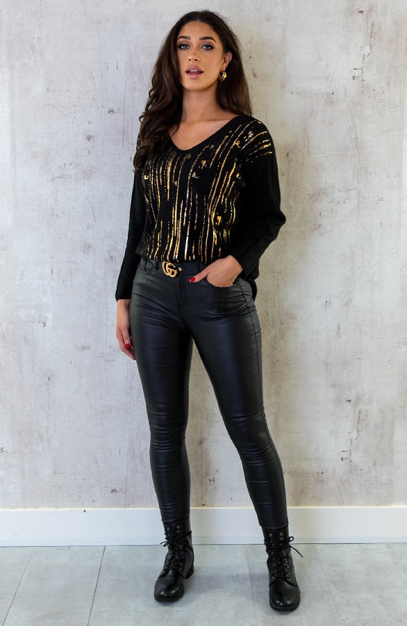 Metallic Soft Trui Zwart – shoparchief, foto 6