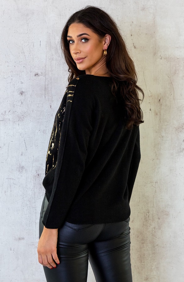 Metallic Soft Trui Zwart – shoparchief, foto 4