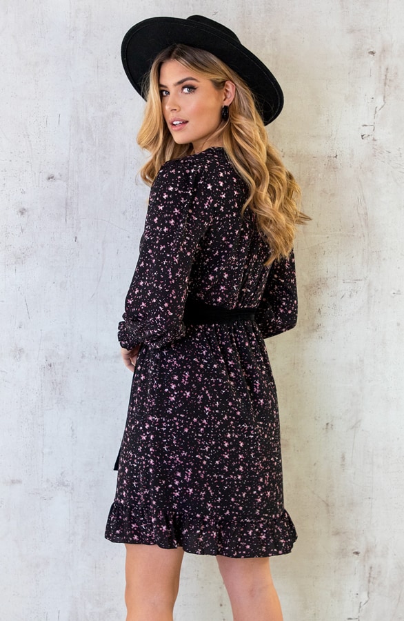 Romantic V-hals Jurk Print – shoparchief, foto 4