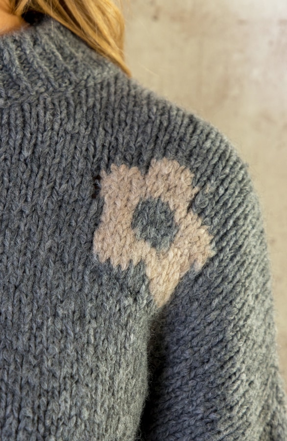 Soft Flower Sweater Grey – shoparchief, foto 7