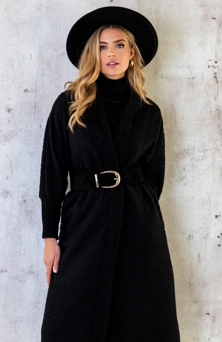 Soft Teddy Vest Lang Zwart – shoparchief, foto 4