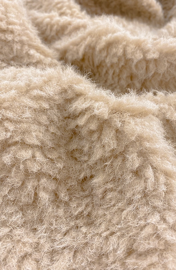 Teddy Gilet Oversized Beige – shoparchief, foto 8