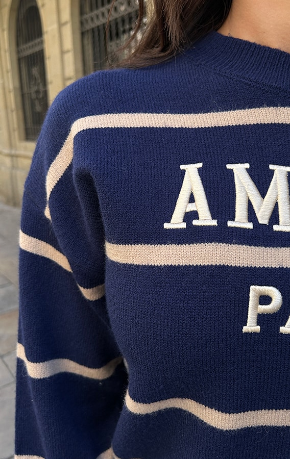 Amour Paris Sweater Marine – shoparchief, foto 6