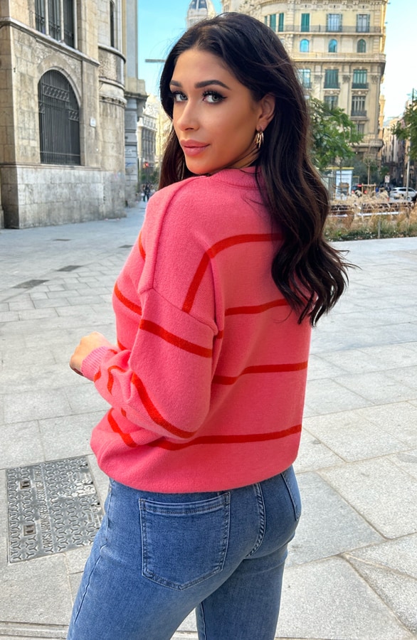 Amour Paris Sweater Roze Oranje – shoparchief, foto 5