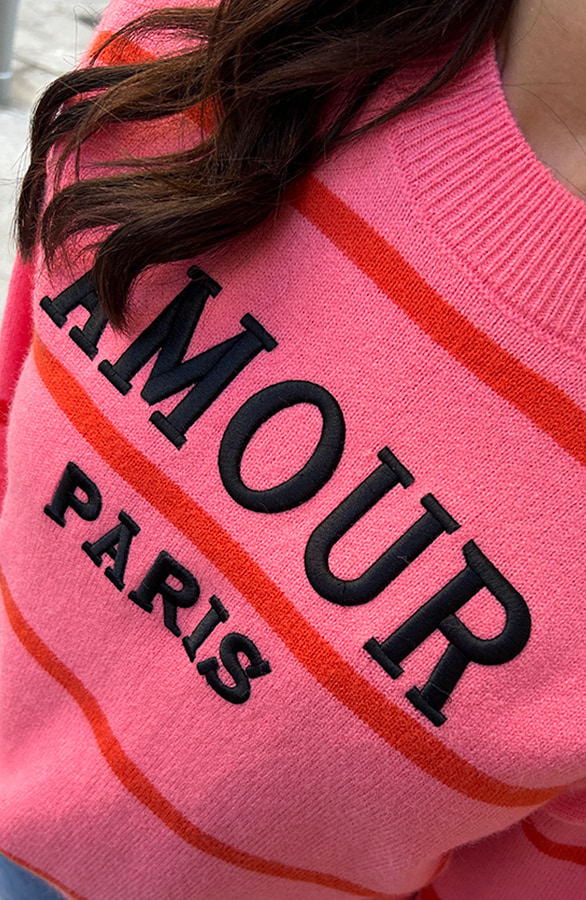 Amour Paris Sweater Roze Oranje – shoparchief, foto 7