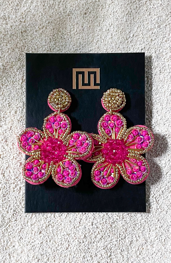 Boho Oorbellen Fuchsia – shoparchief, foto 3