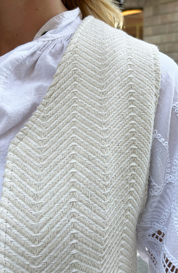 Gilet Woven Exclusive Beige – shoparchief, foto 7