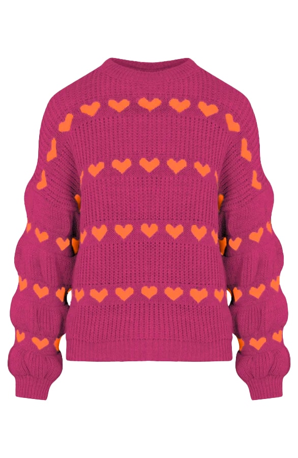Hartjes Trui Fuchsia Orange – shoparchief