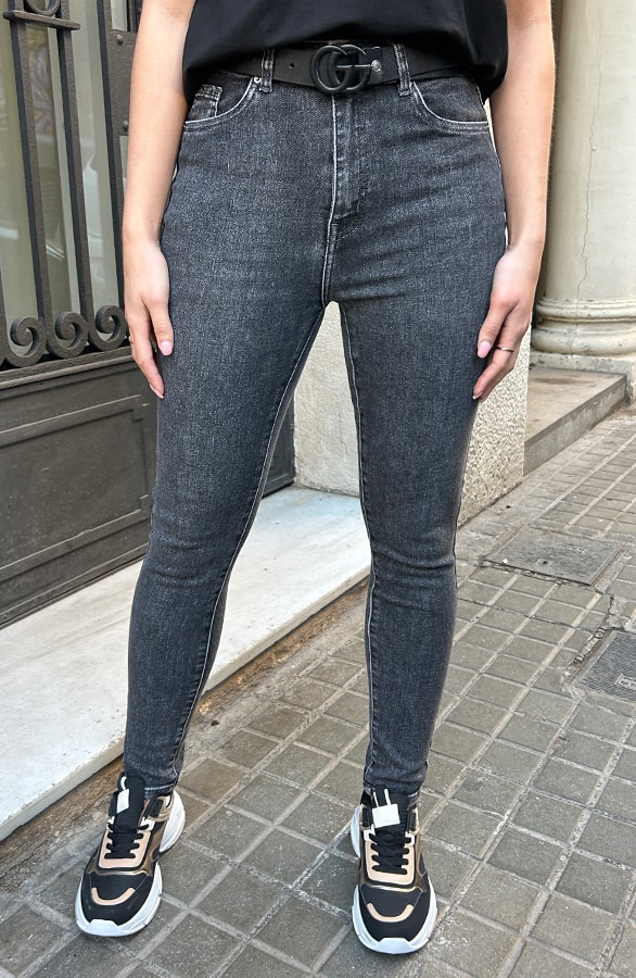 High Waisted Push Up Jeans Dark Grey – shoparchief, foto 6
