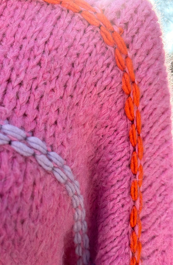Oversized Soft Trui Neon Pink – shoparchief, foto 5
