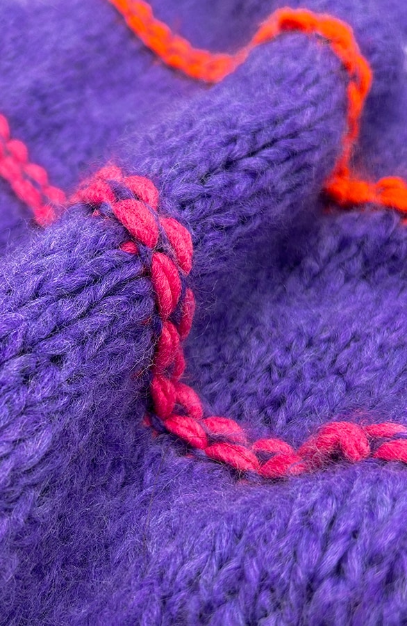 Oversized Soft Trui Neon Purple – shoparchief, foto 4