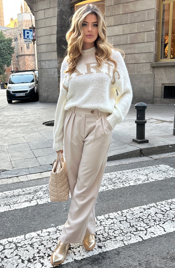 Oversized Soft Trui Paris Ecru – shoparchief, foto 6