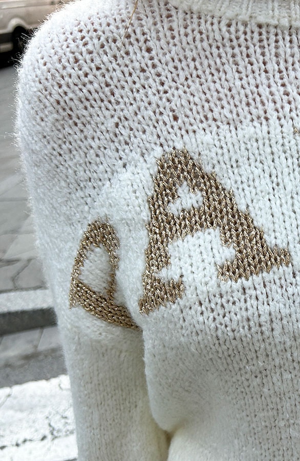 Oversized Soft Trui Paris Ecru – shoparchief, foto 7