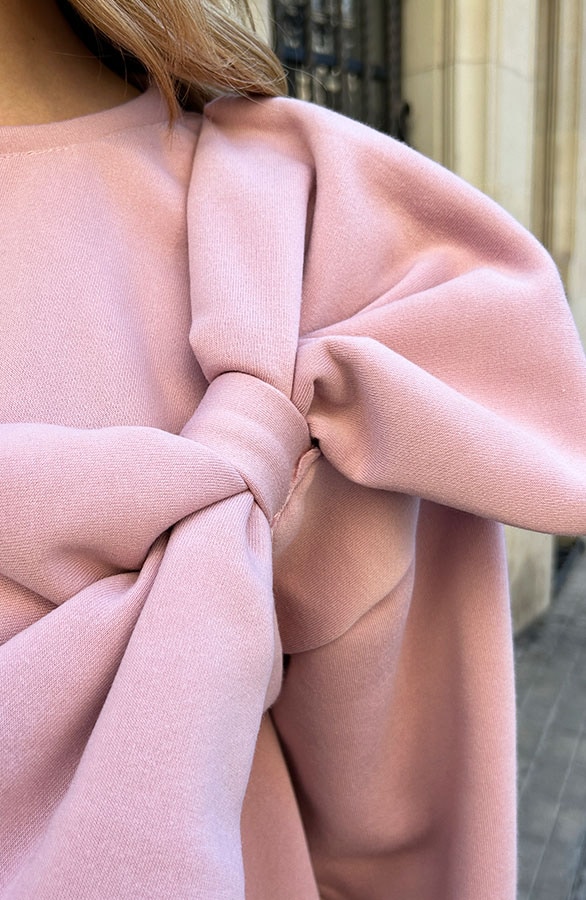 Oversized Strik Trui Dust Roze – truien, foto 5