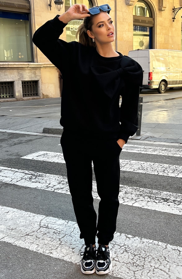 Oversized Strik Trui Zwart – shoparchief, foto 8