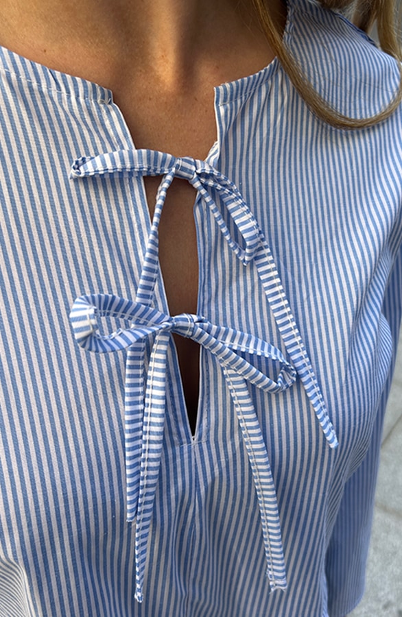 Bluse Mit Schleifchen Blue, Shoparchiv, Foto 5