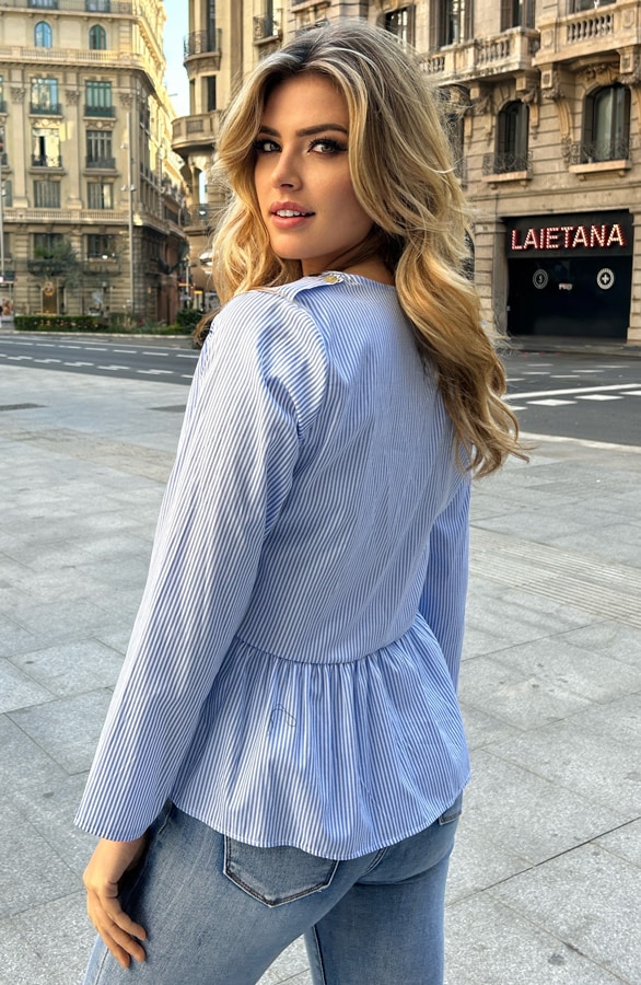 Bluse Mit Schleifchen Blue, Shoparchiv, Foto 4