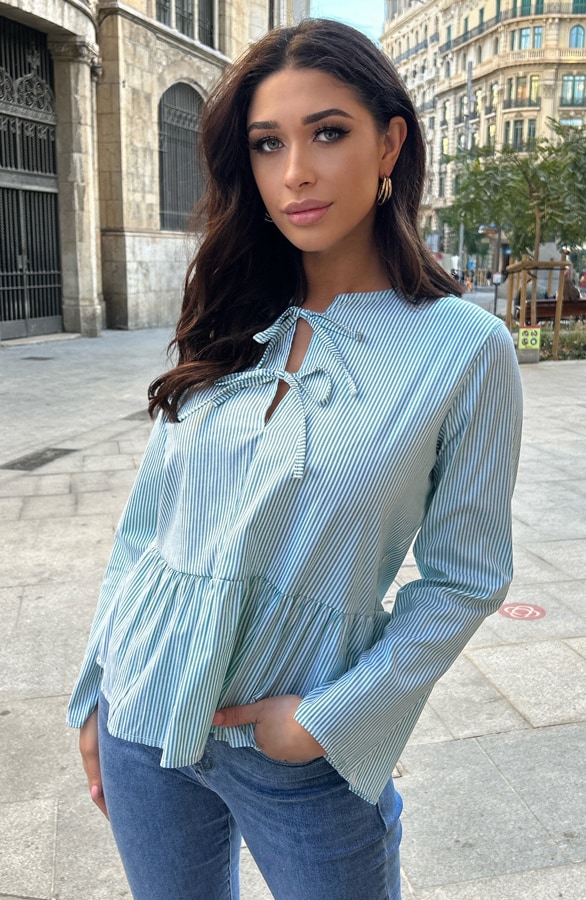 Bluse mit Schleifchen Mint, Shoparchiv, Foto 6