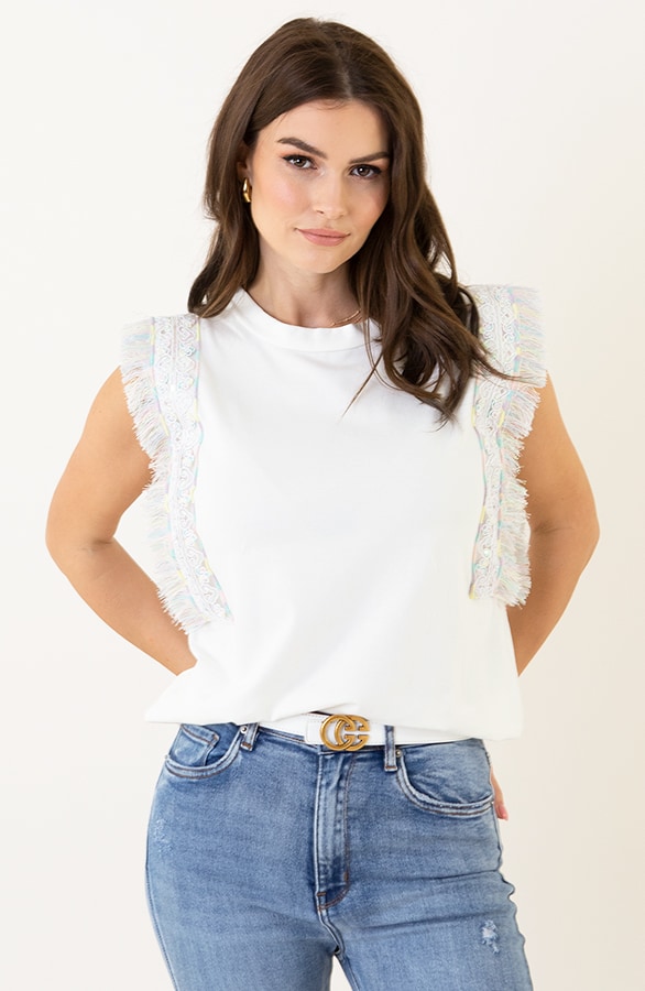 Bohemian Fringe Top Pastel – shoparchief, foto 7