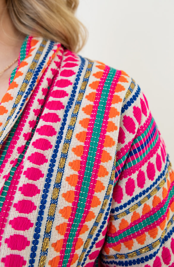 Boho Cardigan Handmade Fuchsia – shoparchief, foto 6