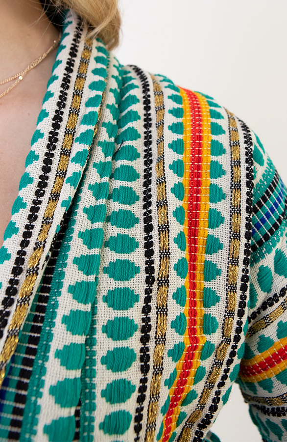 Boho Cardigan Handmade Mint – shoparchief, foto 5