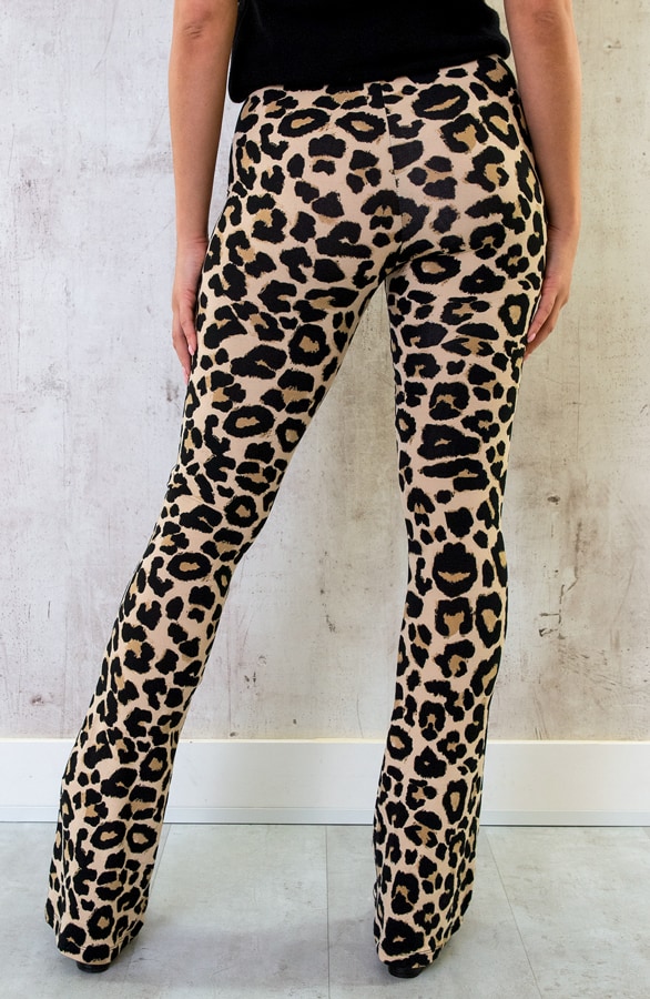 Flared Broek Panter Beige – shoparchief, foto 3