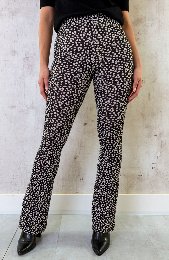 Flared Broek Panterprint Zwart 2.0 – shoparchief, foto 3