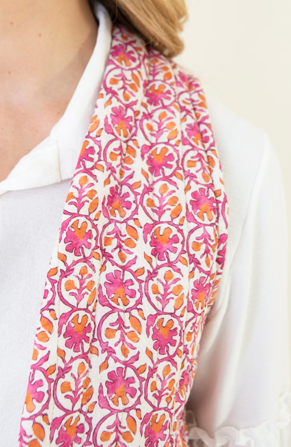 Gilet Print Fuchsia Oranje – shoparchief, foto 4