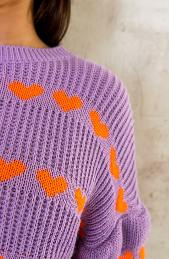 Hartjes Trui Paars Orange – shoparchief, foto 4