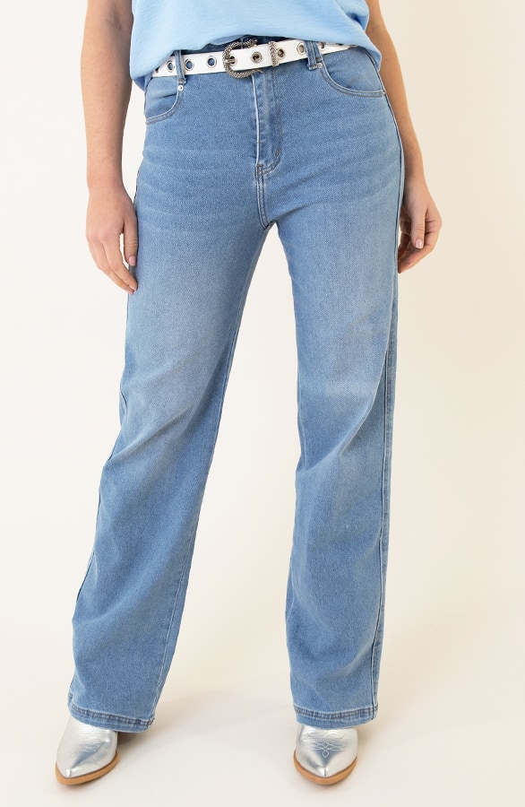 High Waist Straight Leg Jeans, Shoparchiv