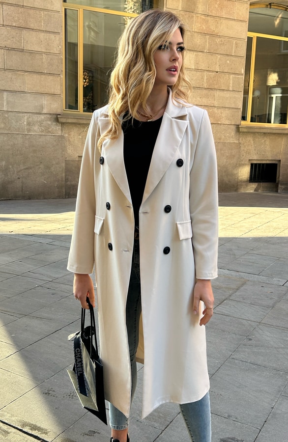 Langer Blazer Beige, Shoparchiv, Foto 4