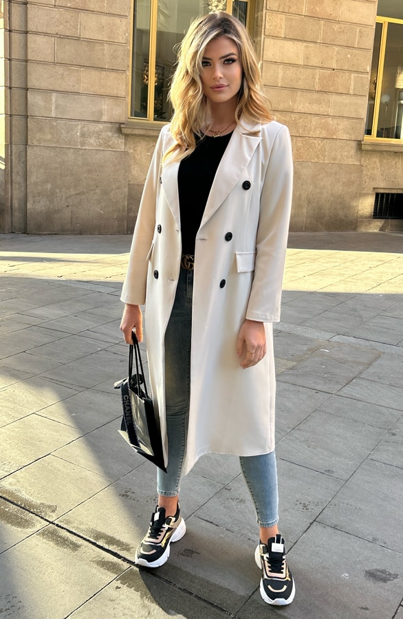 Langer Blazer Beige, Shoparchiv