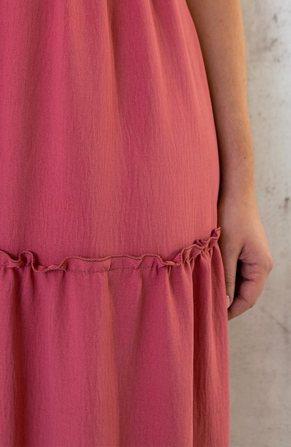 Maxi Rok Ruffle Dust Roze – shoparchief, foto 7
