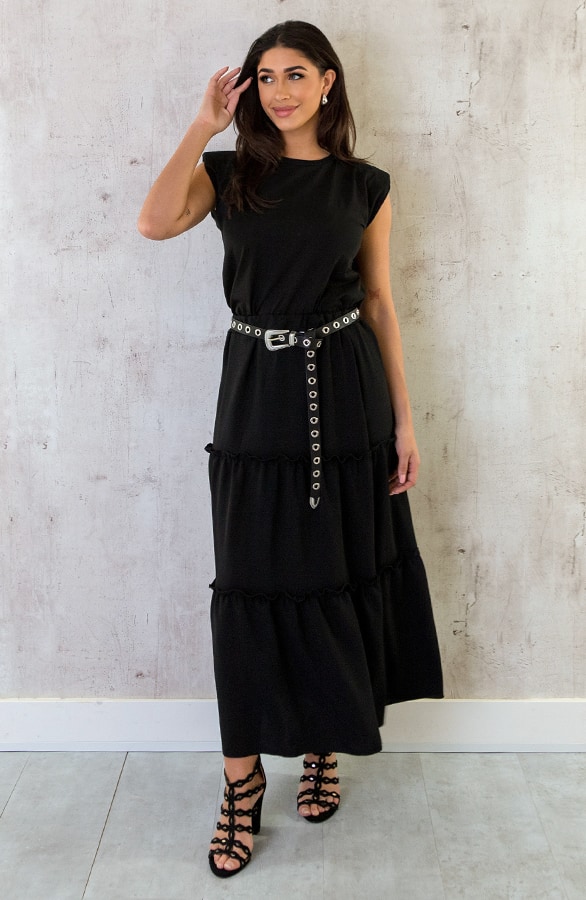 Maxi Rok Ruffle Zwart – shoparchief, foto 9
