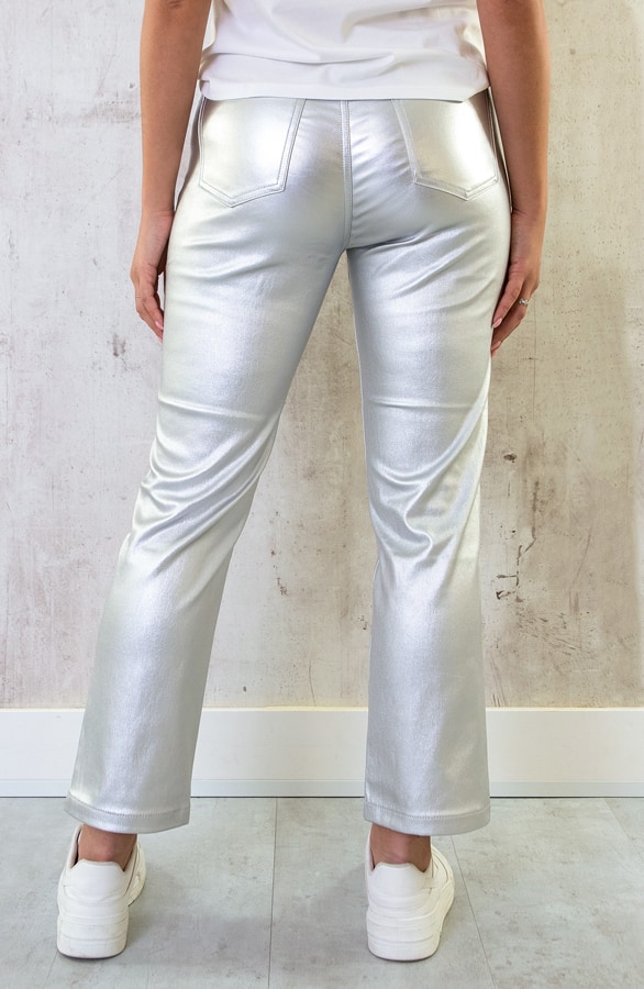 Metallic Broek Dames Zilver – shoparchief, foto 3