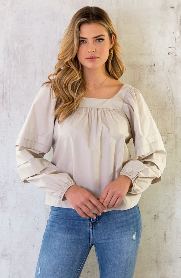 Musthave Strik Blouse Beige – shoparchief, foto 2