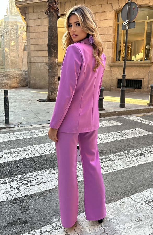 Oversized Detailed Blazer Candy Pink – shoparchief, foto 5