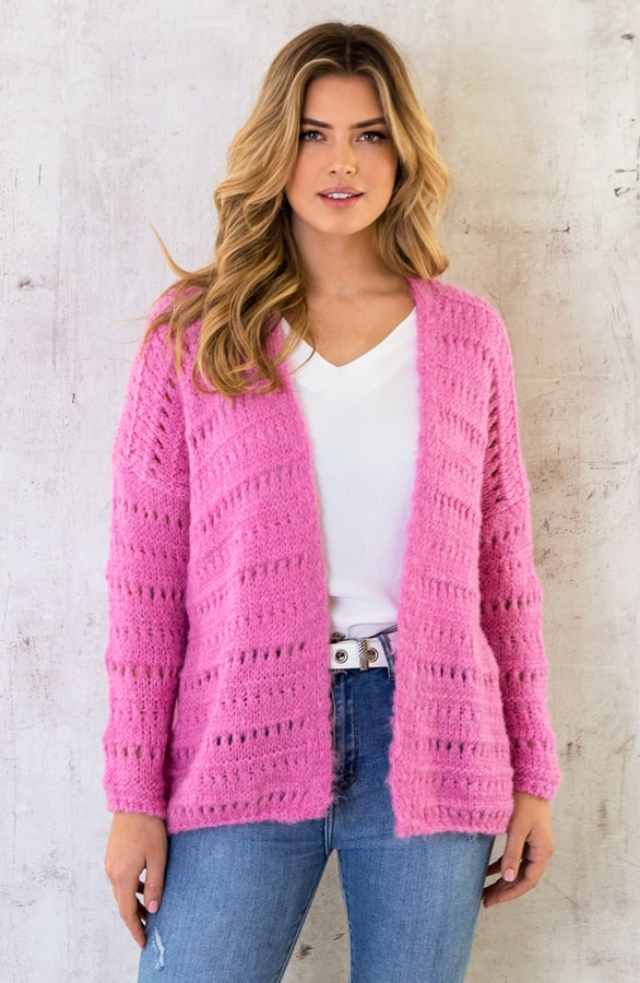 Oversized Knitted Vest Milaan Candy Pink – shoparchief, foto 10