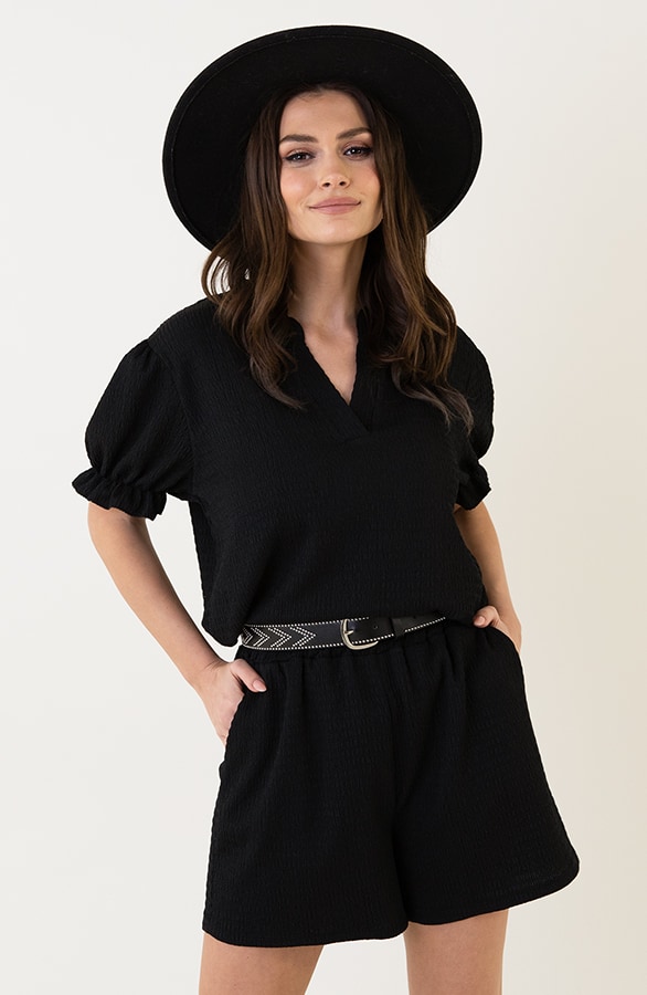 Smocked Short Sevilla Zwart – shoparchief, foto 9