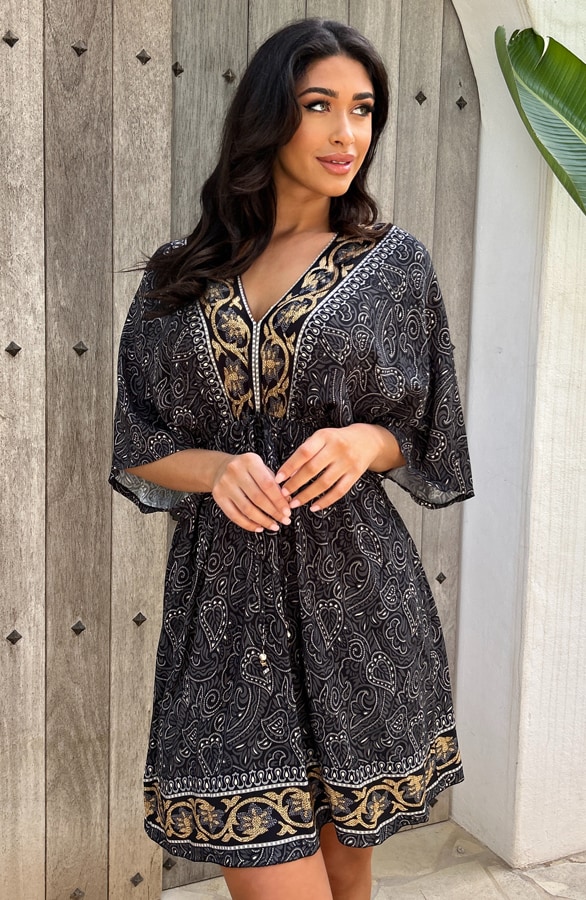 Bali Tuniek Katoen Zwart – shoparchief, foto 4